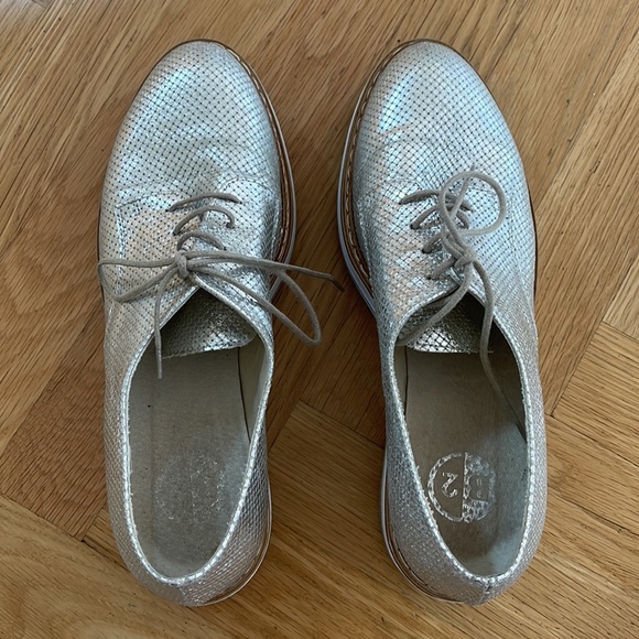 Platform Loafers in Silver - Made in Italy - Picture 3 of 5